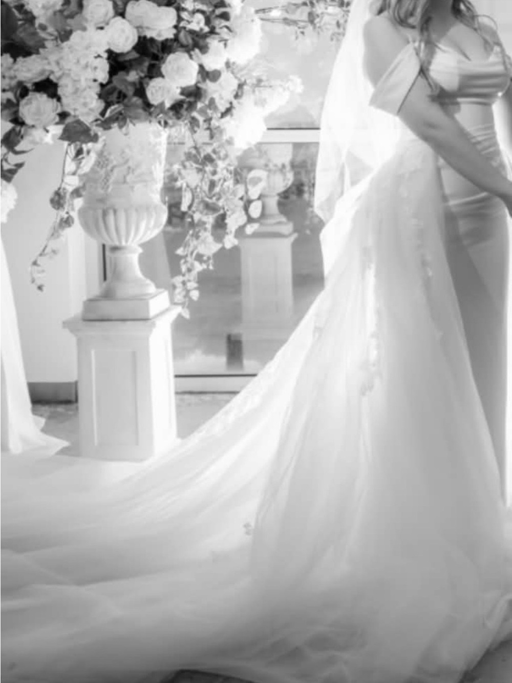 Elegant bridal overskirt-Australian designer